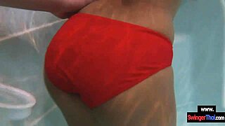 Amateur Thai Teen Couple Teases With Foreplay In Public Pool Then Fucks Doggystyle!