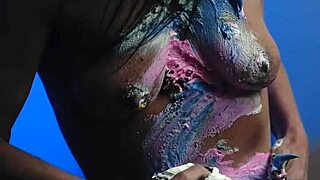 imagine this messy food birthday cake smeared all over milf tits