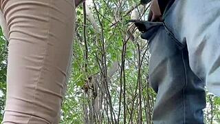 Neighbor's tight latina ass pounded outdoors in forest during weekend getaway 🔥🌳