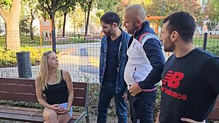 Christen Courtney Gags on DP Cock Ass-to-Mouth Before Rough Cum Swallow