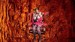 granny peggy sue deepthroats strapon pegs cock then swallows hot cum load