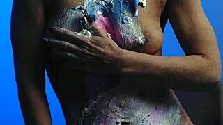 imagine this messy food birthday cake smeared all over milf tits