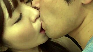 Skinny Japanese classmate virgin sucks tiny cock then cim in empty classroom home alone