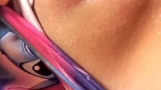 damn this naughty girl's juicy ass and wet pussy look so tempting while she masturbates furiously