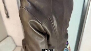 whoa busty stepmom got so horny watching me bang her girlfriend she jumped on me too