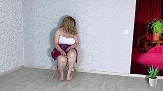 Sad big ass stepmom cheers up sucking big cock then anal pounded hard