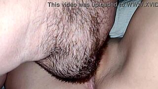i'm so horny cuck hubby brings friend to tongue clean my smooth pussy before sleep real homemade