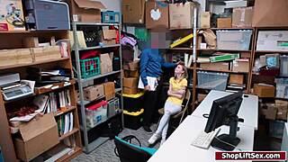 Petite Blonde Shoplifter Fucked Hard In Office Lingerie