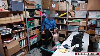 Petite Blonde Shoplifter Fucked Hard In Office Lingerie