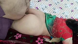 desi housewife bends for old husband's deep penetration at home