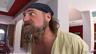 ever seen tia tanaka's pigtails bounce in her first mmf with old guys?