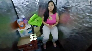 hey immigrant sneaks into pantry and ends up with creampie from big ass latina milf