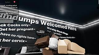 Roblox Cat Girl Bent Over for Big Black Cock Doggy Pounding Her Tight Pussy and Tits Bouncing