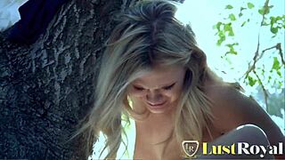 Sweaty Babes Finger Shaved Pussies Lick Clits Masturbate in Forest HD