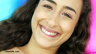 casting petite milf teases her tight body on sofa for daddy interview