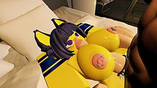 Ankha moans as big white cock fills her tight holes doggystyle right?