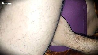 Voyeur Shares Blanket with Stepmom's Juicy Big Pussy Lips Dripping Close-Up Creampie Squirting