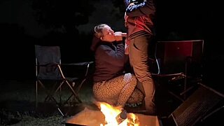 trying to get caught using my pussy at public camp with him 😈🌲💦