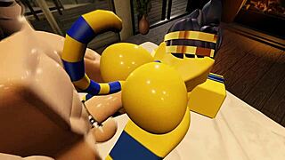 Ankha moans as big white cock fills her tight holes doggystyle right?