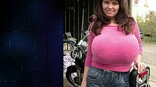 check out this huge boobed bbw milf slut shaking