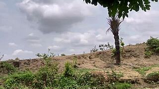 Big ass BBW girlfriend fucked hard in forest outdoors