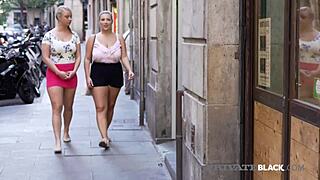 Curvy Bambi Bella Black Interracial Outdoor Group Fuck