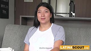 curvy big tits latina slut endures rough deepthroat at fake casting?