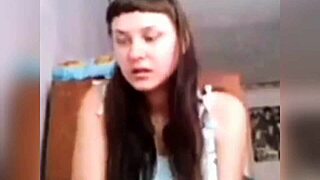 i love how my slutty teen babe jerks my cock so furiously