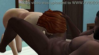 sims redhead milf cheats on hubby, rides monster bbc in hot game fuck
