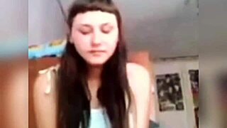 i love how my slutty teen babe jerks my cock so furiously