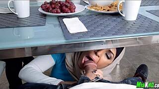 Mia Khalifa And Teen Hijab Sluts Tag Team Big Tits Blowjob Interracial 3some!