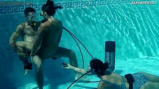 Candy And Lizzy Ravish Mike Underwater