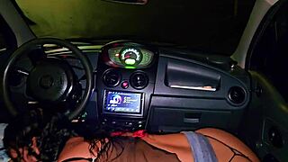 Dude in Medellin my hot Colombian wife blows the cab driver's cock while her cuck hubby films her slutty car suck fest