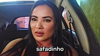 Slutty app driver waits for married young cock in parking