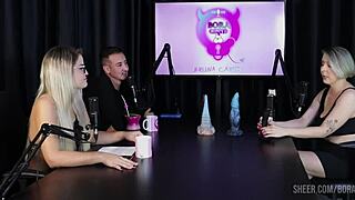 Mary red queen and bruna carlos get wild on bora cast, sheer red lingerie steals the show