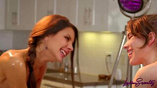 Apryl rein, milana ricci and sonia sparrow dive into steamy lesbian kisses and licks