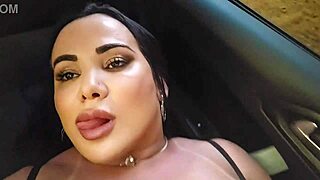 Slutty app driver waits for married young cock in parking