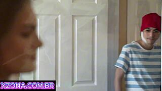 stepmom calls me to suck and ride big cock with her