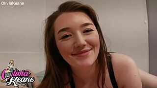 Man this British student slut gives the sloppiest dorm room blowjob teasing till he explodes down her throat