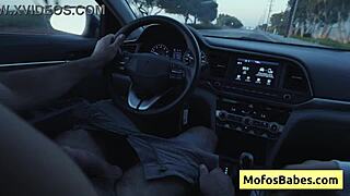 Tomie Tang's Natural Big Boobs Teased Wild In Car!