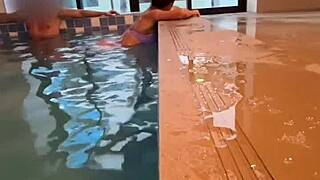 SEDUCES Hung Hotel Guest from Pool to Room for Raw Fuck and Mouth Cumshot Cuckold