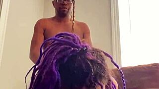 broke purple dreadhead latina emo takes rough interracial pounding from big black cock