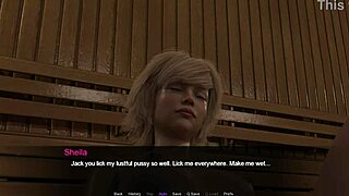 Hot shaved pussies in sauna threesome – wanna dive in now?!