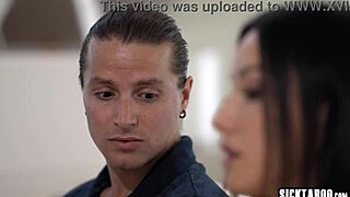 stepmom jennifer white's tits crushed before savage pussy pounding by stepson