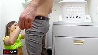 Stepdad FUCKS Tight Stepdaughter While Mommy's Away, Balls Deep.