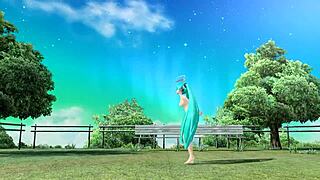 i modded hatsune miku from y to y project diva into full nude bunny costume, tits and ass out