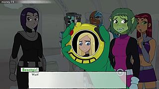 bumblebee masturbates wildly in bathroom 18titans part 24