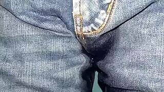 Feel the jeans rip with double orgasm rush?