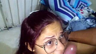 my wife slurps big black cock pov till cumshot floods her glasses and face