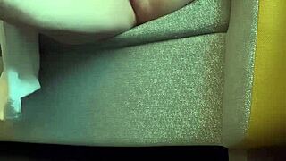 horny milf spreads legs fingering her wet mature pussy to explosive orgasm